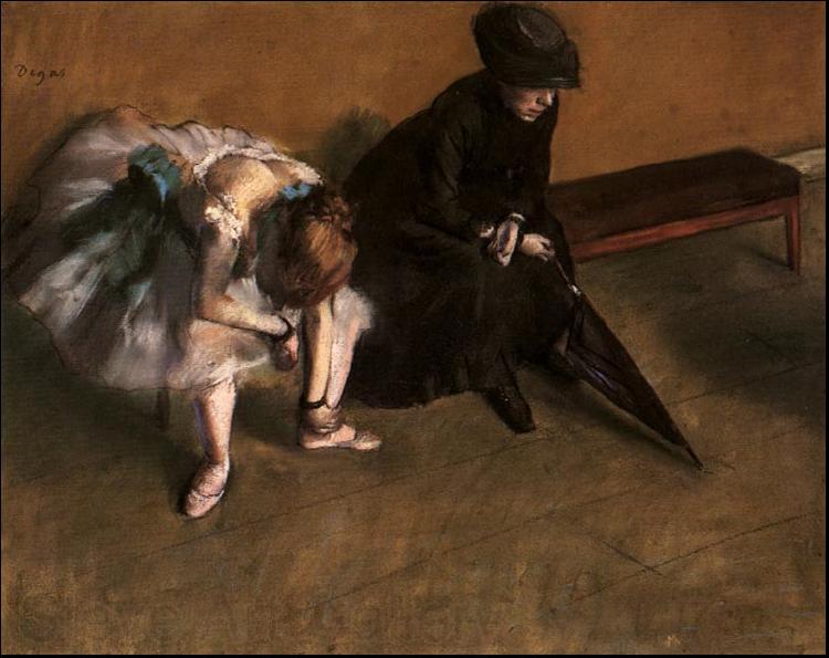 Edgar Degas Waiting Spain oil painting art